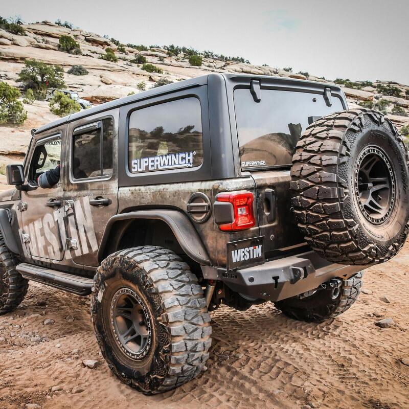 Westin 59-82045 WJ2 Rear Bumper for 2018-2019 Jeep Wrangler JL Textured Black