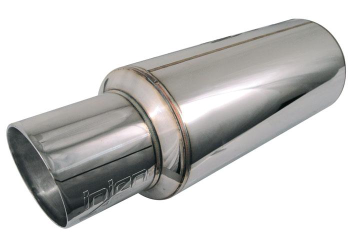 Injen 2 3/8 Universal Muffler w/Stainless Steel resonated rolled tip (Injen embossed logo) - #SES225C