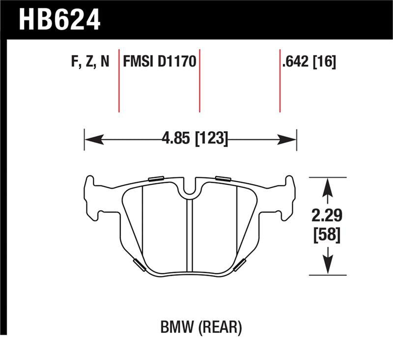 Hawk Performance HB624N.642 HP Plus Crossover Street/Motorsport Brake Pads