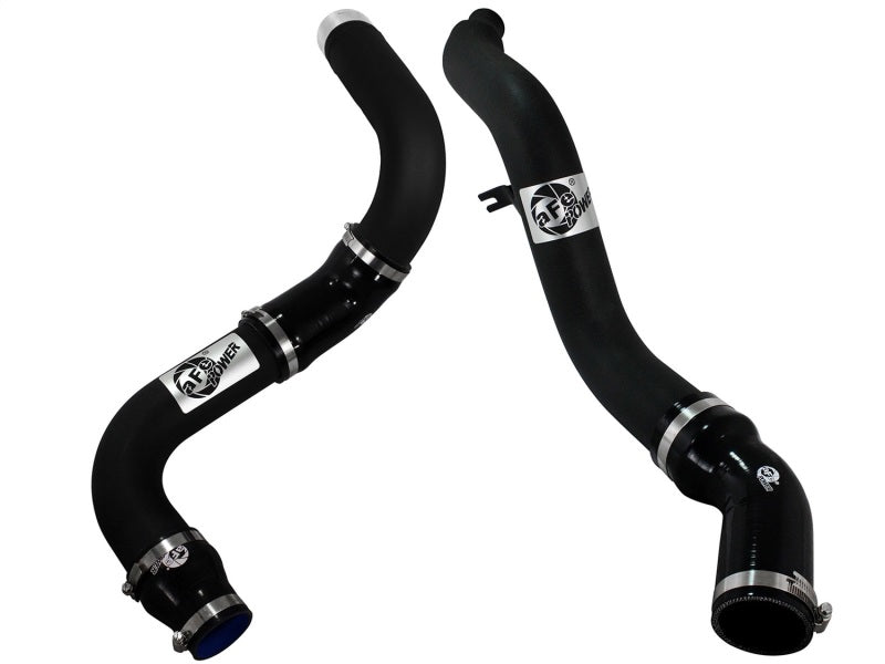 aFe Bladerunner 3in Black Intercooler Hot and Cold Side Tubes 14-15 Dodge Ram 1500 EcoDiesel V6 3.0L - #46-20174-B