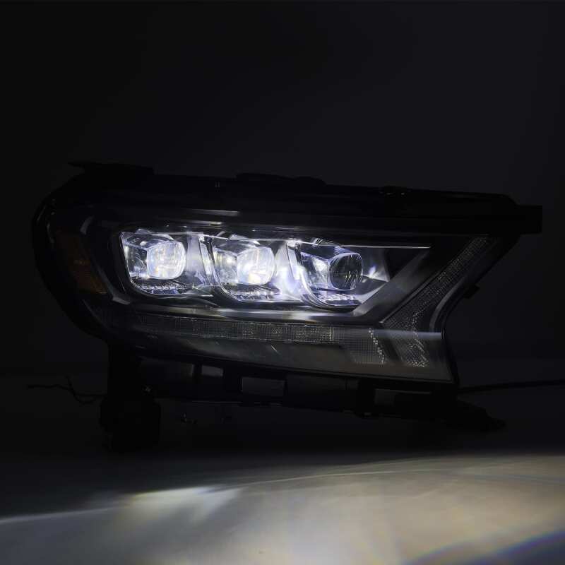 AlphaRex 880123 19-21 Ford Ranger NOVA LED Projector Headlight Plank Style Alpha Black w/Activation Light/Sequential Signal/DRL