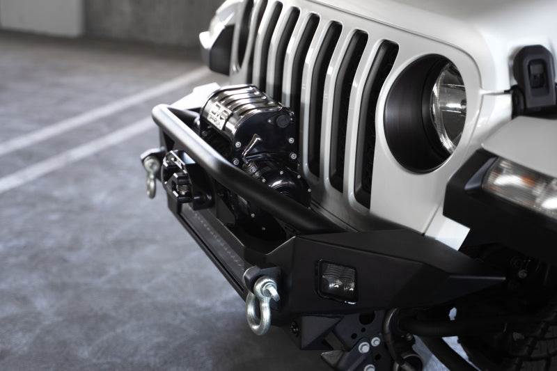 DV8 Offroad 18-23 Jeep Wrangler JL / 20-23 Jeep Gladiator JT FS-7 Mid-Width Winch Front Bumper - #FBJL-07