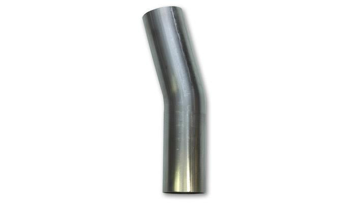 Vibrant 2.5in O.D. T304 SS 15 deg Mandrel Bend 5in x 5in leg lengths