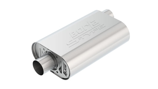 Borla 400837 CrateMuffler S-Type Muffler 2.25 in Offset Inlet / Center Outlet for Small Block Ford 289/302