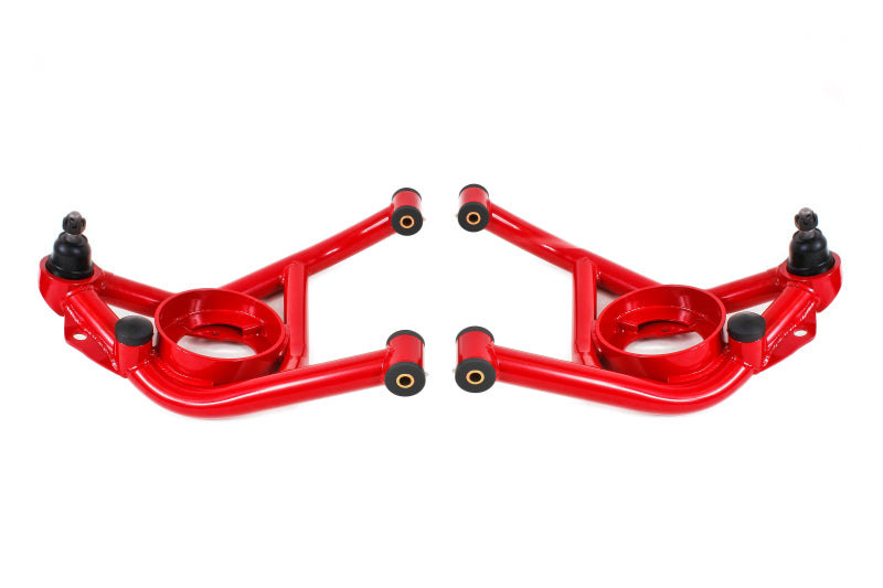 BMR 1970-1981 Chevrolet Camaro A-Arms Lower Delrin Bushings Std Ball Joint - Red
