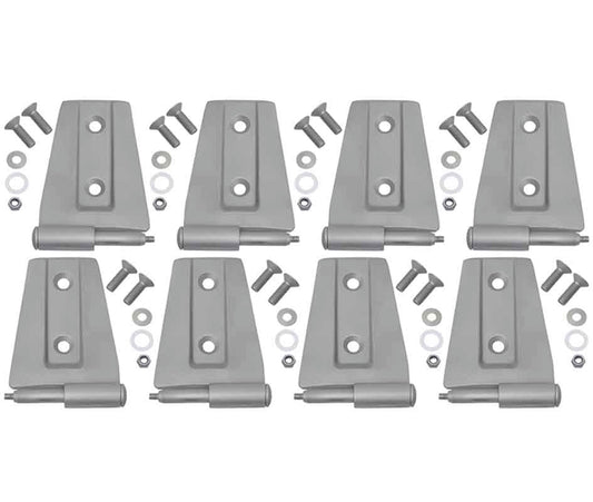 Kentrol 40576 Door Hinge Set 8 Piece for 2007-2018 Jeep Wrangler JKU 4-Door - Bare Grey