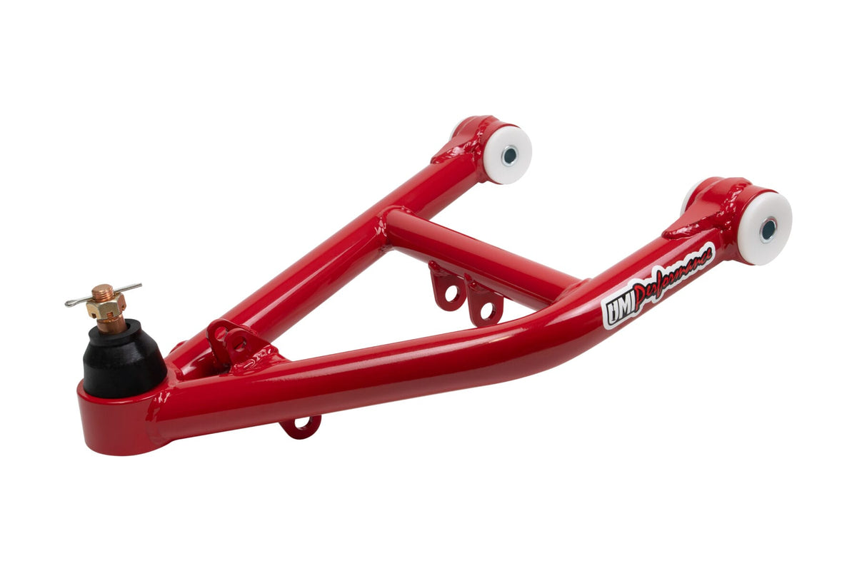 UMI Performance 4062-1-R Lower Front A-Arms Corner Max Tall Ball Joint Red