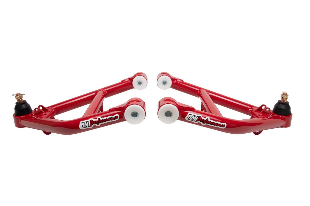 UMI Performance 4062-R Lower Front A-Arms Corner Max Standard Ball Joint Red