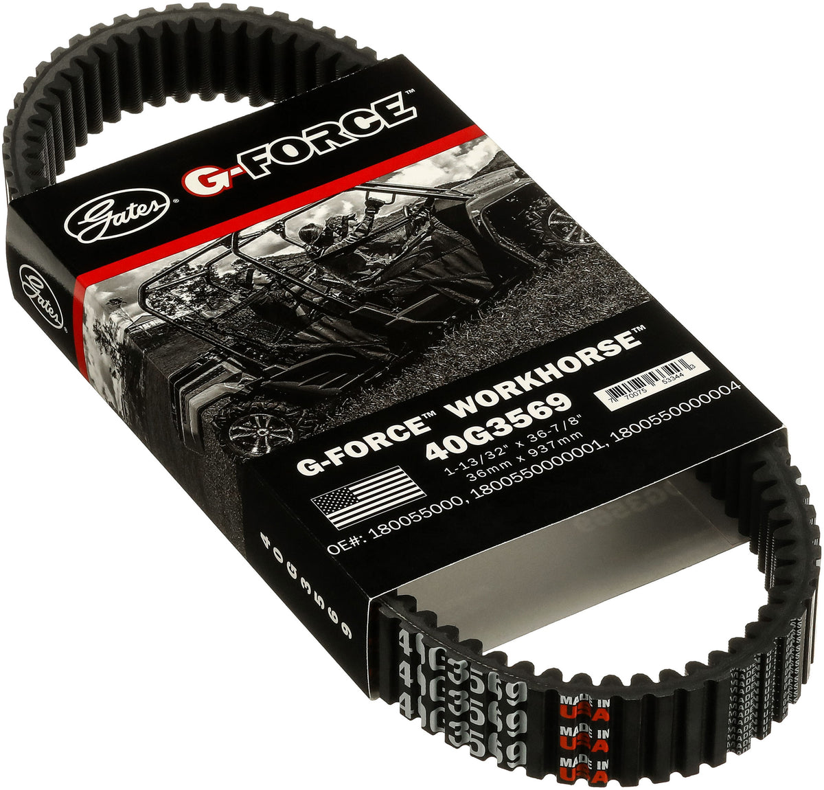 Gates 40G3569 G-Force CVT Belt for 2008-2009 Chironex Bandito 500 493cc