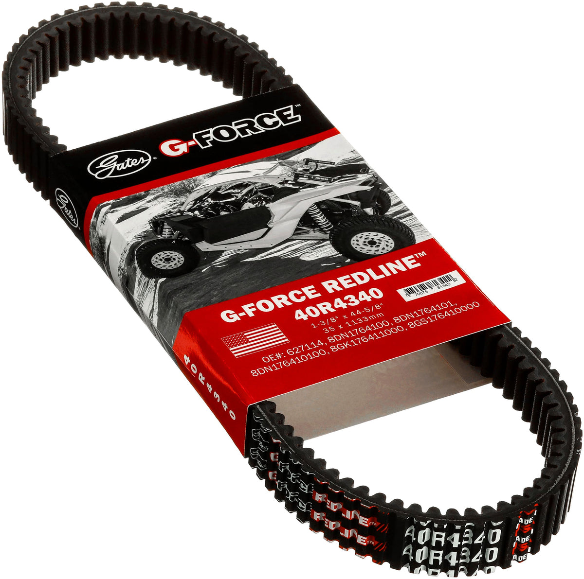 Gates 40R4340 G-Force RedLine CVT Belt for 1998 Yamaha Mountain Max SRX 700 698cc