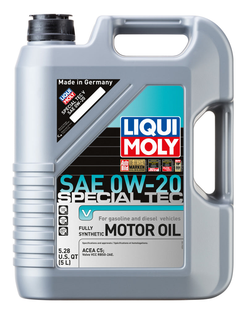 LIQUI MOLY 5L Special Tec V Motor Oil SAE 0W-20 (20200) - Pack of 4