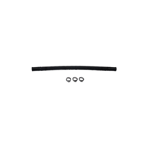 DeatschWerks Convoluted Tubing 250mm Length x 10mm ID Side 1 x 10mm ID Side 2 - Black