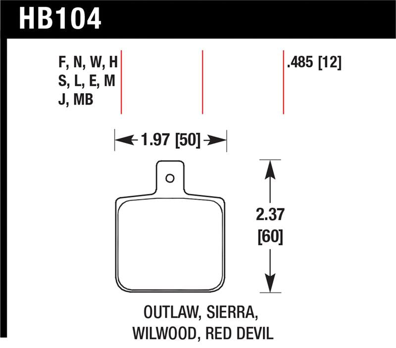 Hawk Performance HB104F.485 HPS Performance Street Brake Pads