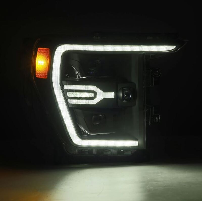 AlphaRex 880139 21-22 Ford F150 Luxx-Series Projector Headlights Black w/Activation Light/Sequential Signal
