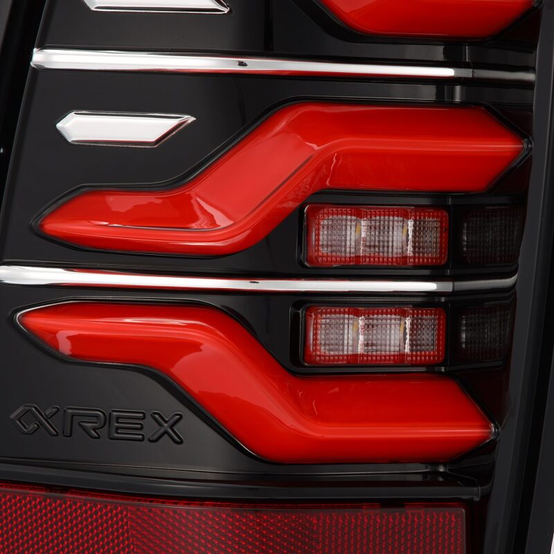 AlphaRex 680070 05-15 Toyota Tacoma LUXX LED Taillights Black/Red w/Activation Light/Sequential Signal