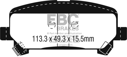 EBC 15+ Chevrolet Colorado 2.5 Yellowstuff Rear Brake Pads DP43045R