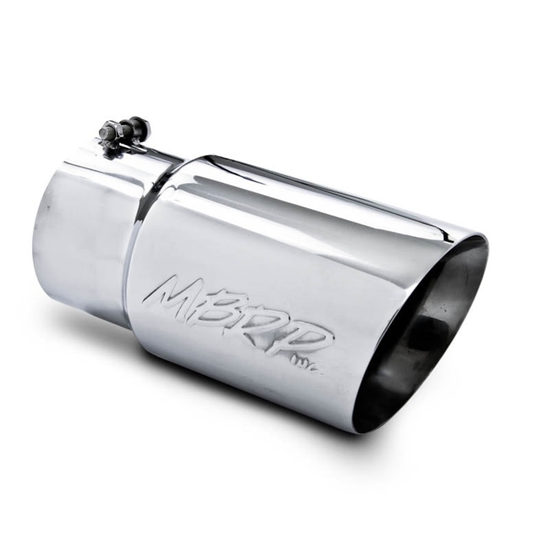 MBRP T5074 6in O.D. 5in Inlet 12in Length T304 Stainless Steel Dual Wall Angled Exhaust Tip
