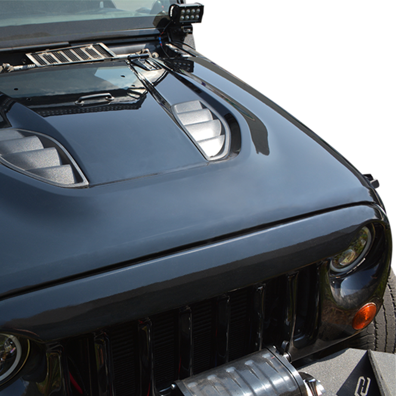 DV8 Offroad 07-18 Jeep Wrangler JK Rubicon 10th Anniversary Replica Hood - #HDMB07-TA