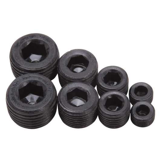Edelbrock 8051 Fittings Pipe Plug Kit Internal Allen Head 1/8 in 1/4 in 3/8 in 1/2 in NPT Set