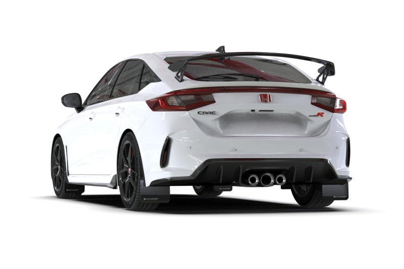 Rally Armor UR Mud Flaps - 2023-2026 Honda Civic - Black/Blue Logo - #MF97-UR-BLK-NB