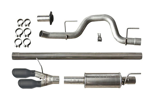 Roush Side Exit Cat Exhaust for 10-14 Ford F-150/Raptor Black Tips 421711-BLK
