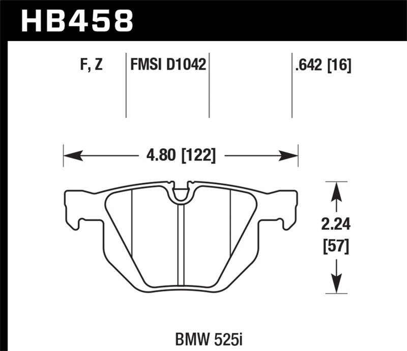 Hawk Performance HB458Z.642 Performance Ceramic Street Brake Pads
