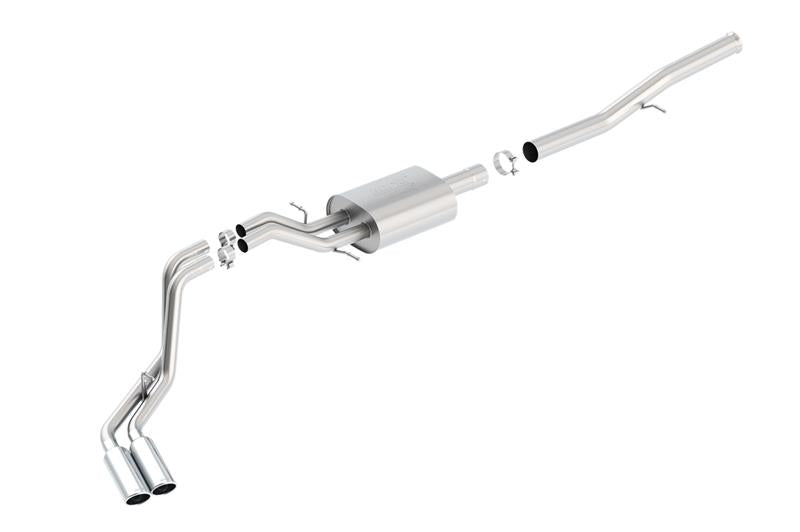 Borla 140577 14 Silv/Sierra 1500 EC Std/CC Short 143.5in WB ATAK Dual Rolled Side Exit Cat-Back Exhaust - #140577