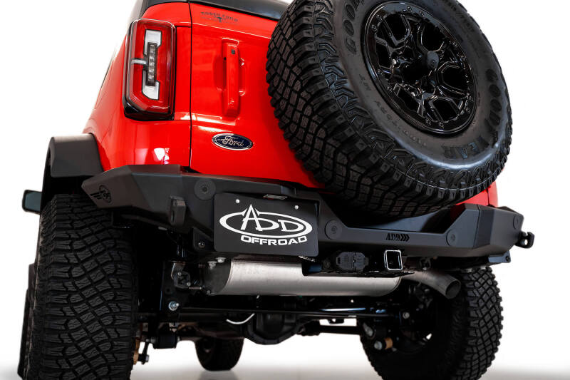 Addictive Desert Designs for 2021+ Ford Bronco Rock Fighter Rear Bumper - Hammer Black
