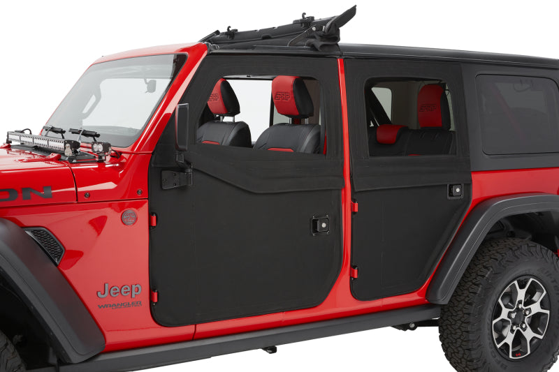 Bestop 20-26 Jeep Gladiator / 18-26 Wrangler JL Full Fabric Doors (Front Black Twill)