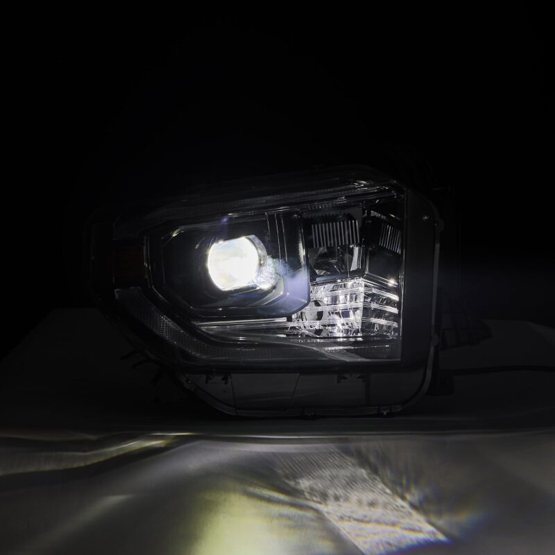 AlphaRex 880836 14-21 Toyota Tundra LUXX-Series LED Projector Headlights Alpha-Black with Activation Light & Sequential Signal + DRL