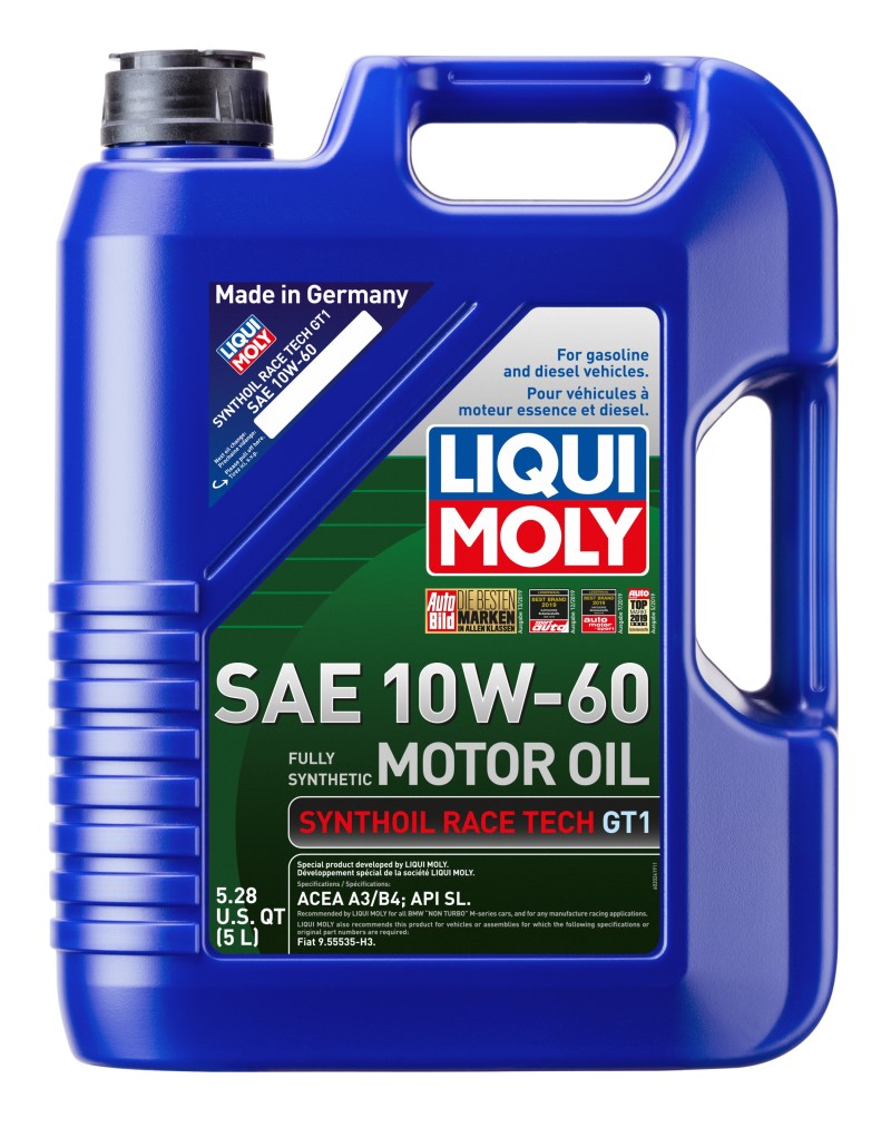 LIQUI MOLY 5L Synthoil Race Tech GT1 Motor Oil SAE 10W-60 (2024) - Pack of 4