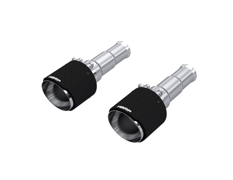 MBRP T5199CF 5in OD DW Angle Cut T304 Carbon Exhaust Tips - Pairs