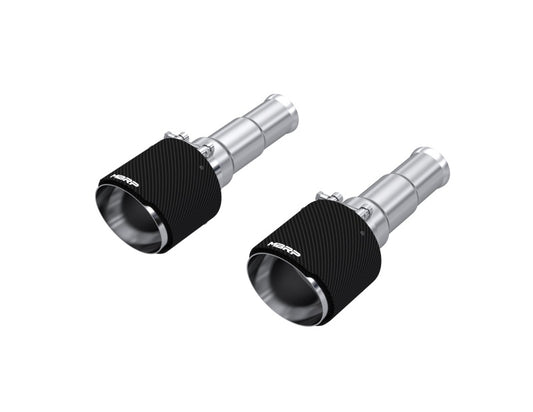 MBRP T5199CF 5in OD DW Angle Cut T304 Carbon Exhaust Tips - Pairs