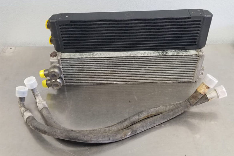 CSF 8110 Univ Dual Pass Oil Cooler - M22 x 1.5 - 24in L x 5.75in H x 2.16in W
