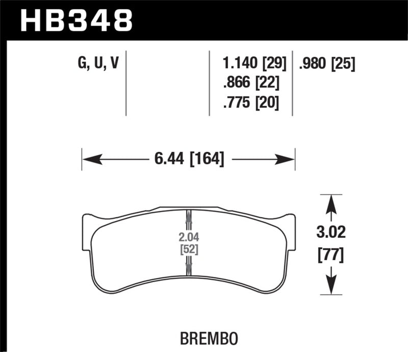 Hawk Performance HB348U1.14 DTC-70 Motorsport Brake Pads