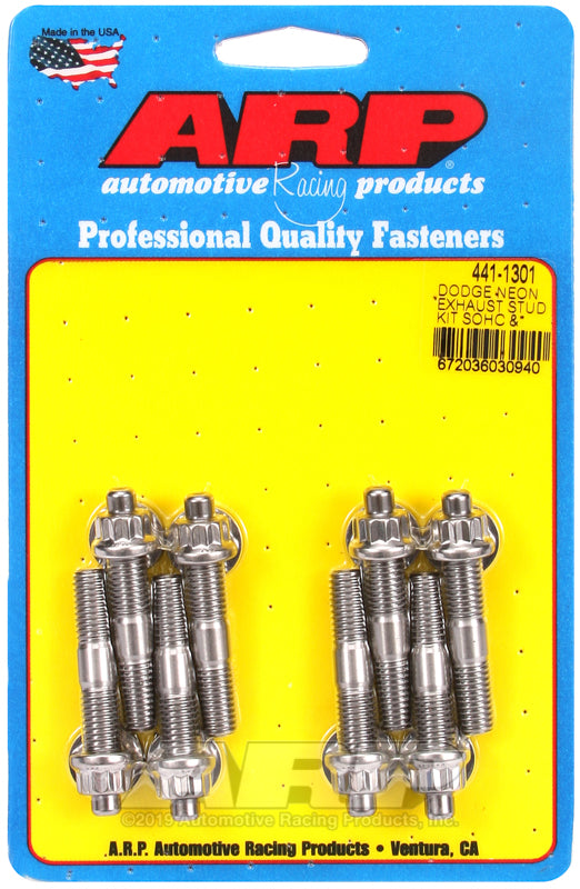 ARP 441-1301 for Dodge Neon SOHC/DOHC EXhaust Manifold Stud Kit (8)