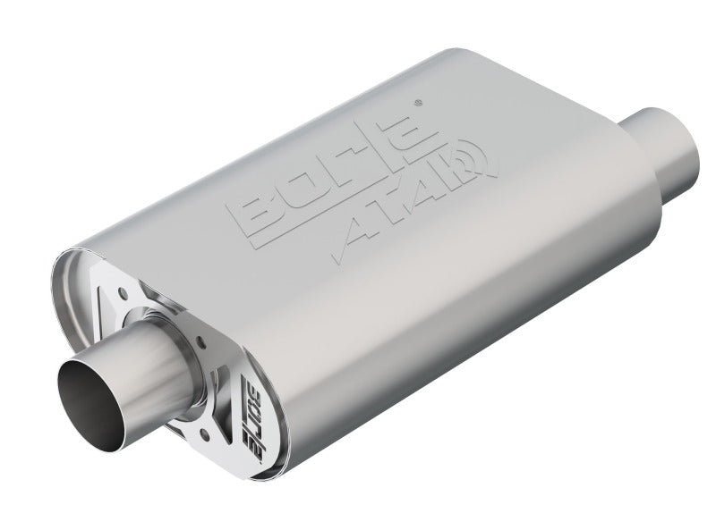Borla 400820 CrateMuffler SBC Hot 350/383 2.5 inch Offset/Center 14in x 4.35in x 9in Oval Atak Muffler - #400820
