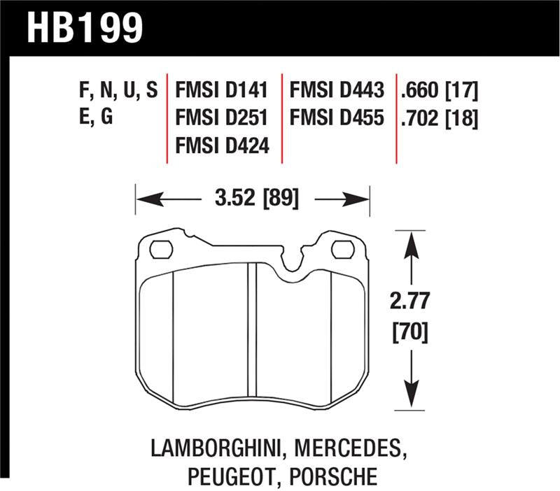 Hawk Performance HB199S.702 HT-10 Motorsport Brake Pads