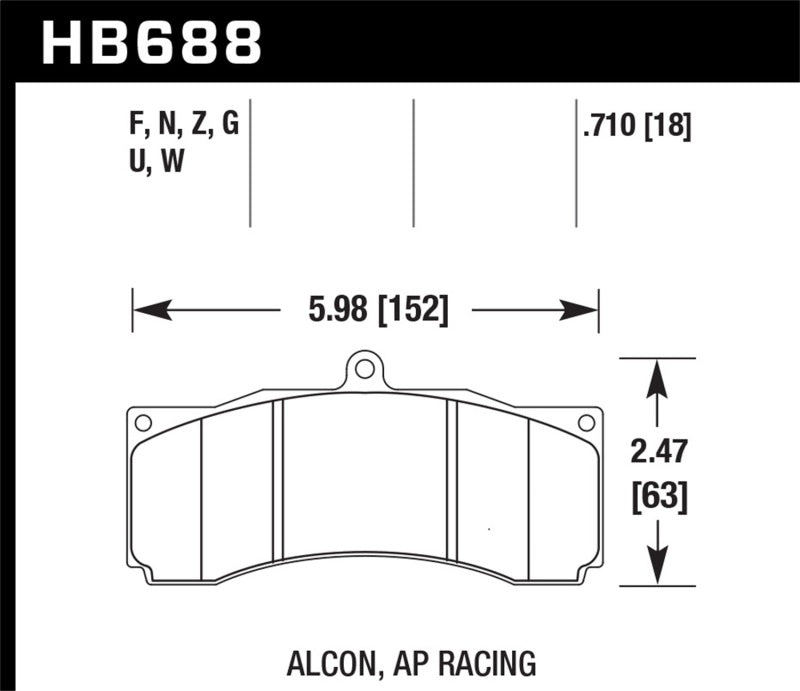 Hawk Performance HB688D.710 ER-1 Motorsport Brake Pads