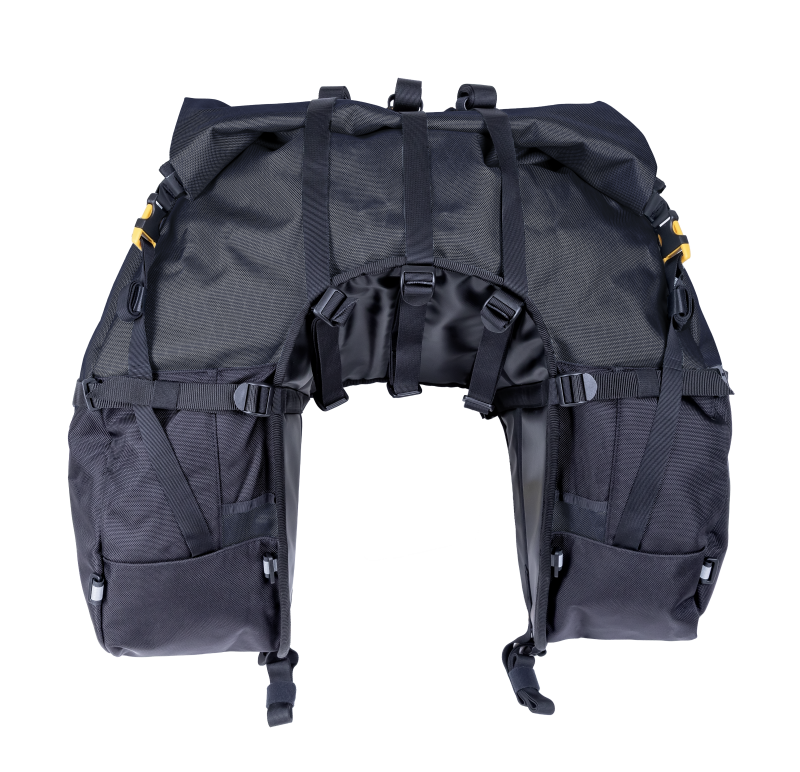 Giant Loop GBSB25-B Great Basin Saddlebag 68L Black Motorcycle
