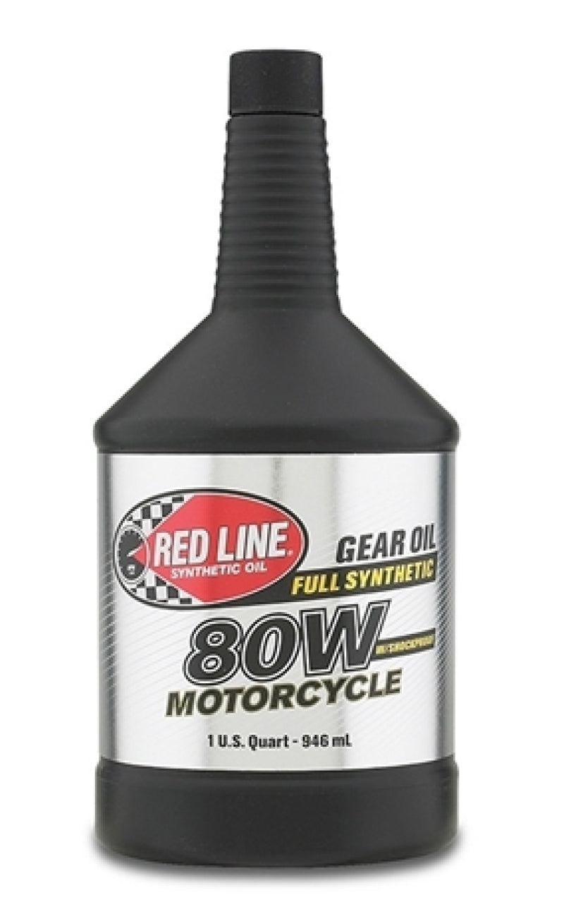 Red Line 42704 80W Motorcycle Gear Oil with Shockproof - Quart (12 Pack)