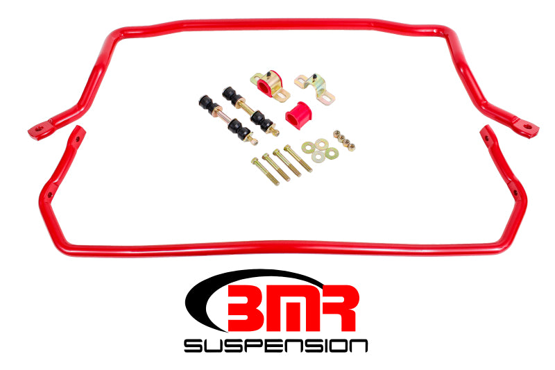 BMR 1978-1987 G-Body Front & Rear Sway Bar Kit with Bushings - Red