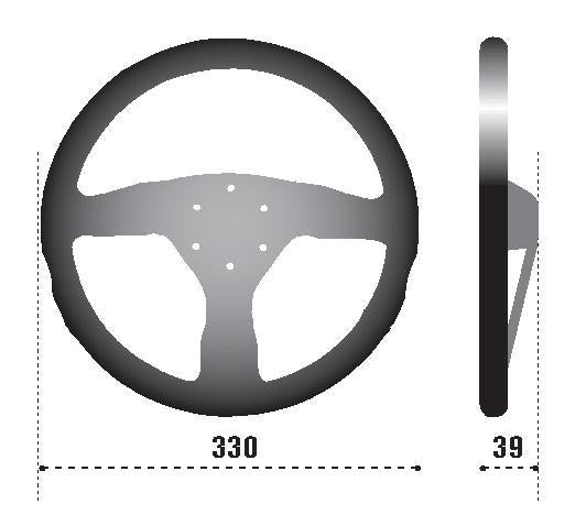 Sparco Steering Wheel 383 Suede Black w/ Logo