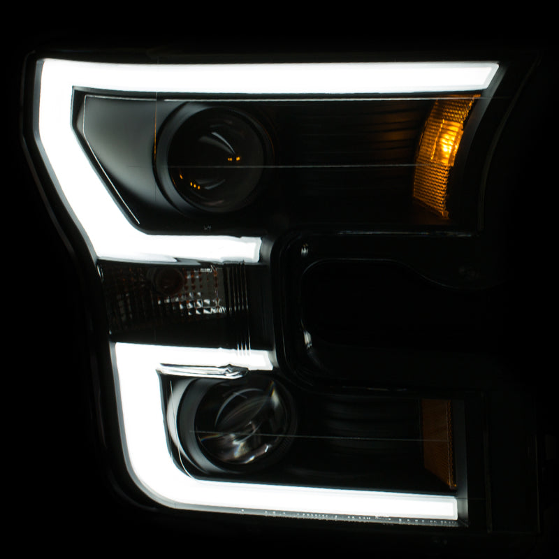 ANZO 2015-2017 Ford F-150 LED Projector Headlights - Black (For Halogen Models Only)