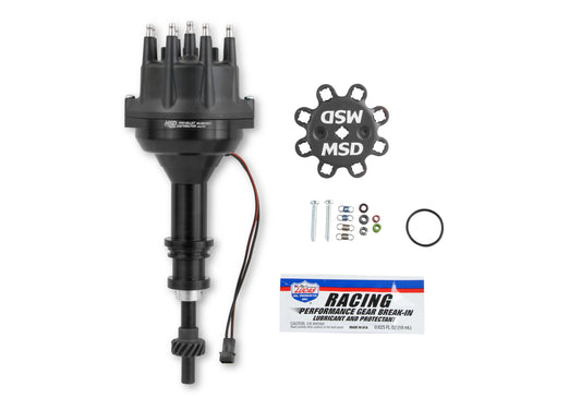 MSD 857831 Black Distributor, for Ford 351W, Pro-Billet with Steel Gear