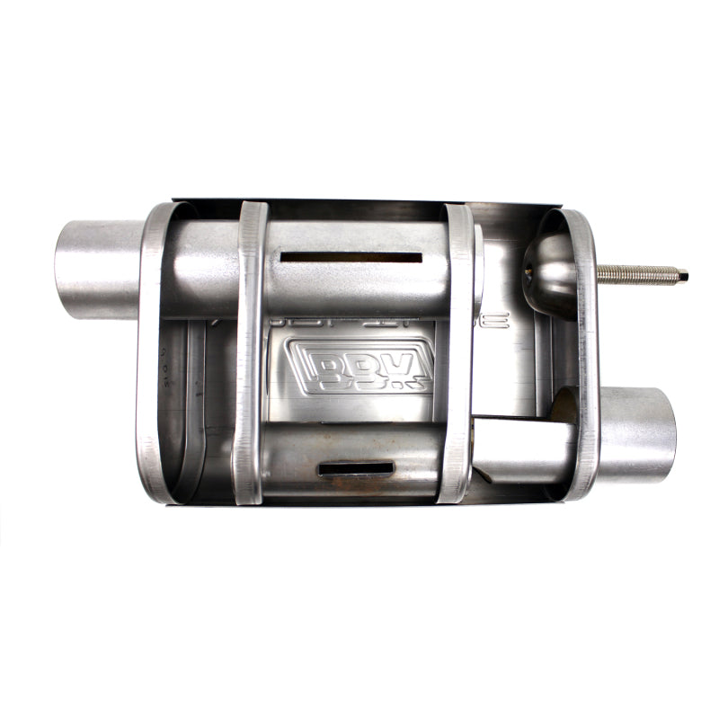 BBK Performance 31035 VariTune Adjustable Performance Muffler 3 in Offset / Offset, Stainless Steel, Universal Fit