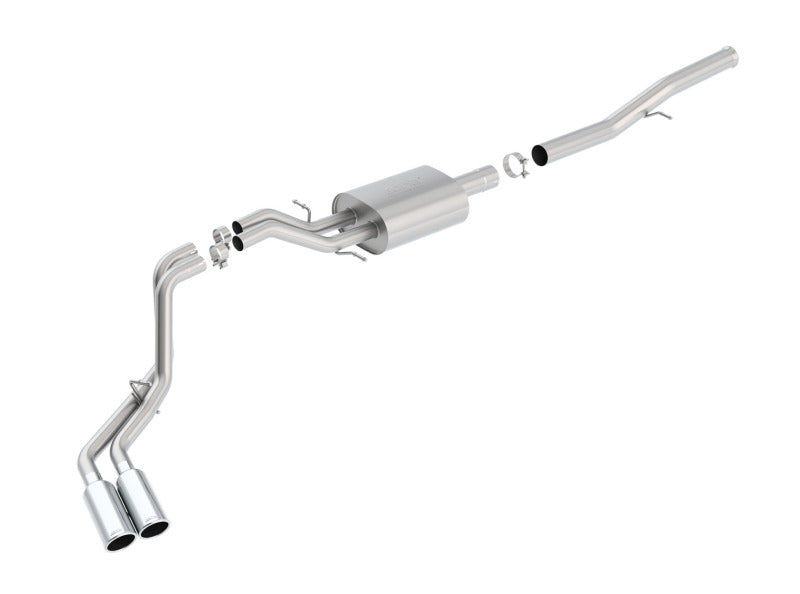 Borla 140576 14 Silv/Sierra 1500 EC Std/CC Short 143.5in WB S-Type Dual Rolled Side Exit Cat-Back Exhaust - #140576