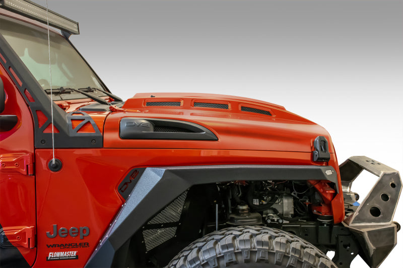 DV8 Offroad 18+ Jeep JL Heat Dispersion Hood - Primer Black - #HDMBJL-01