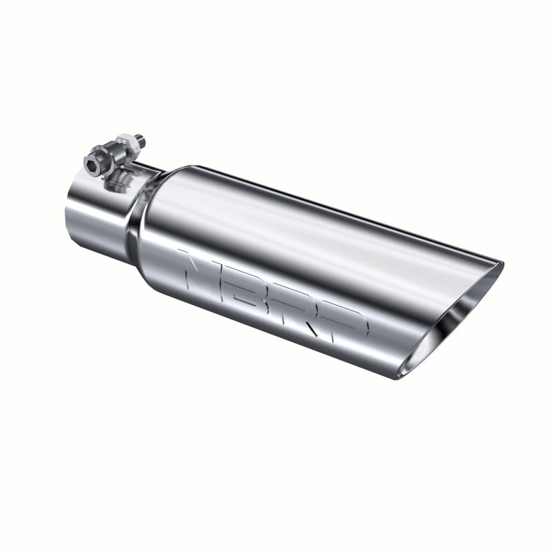 MBRP T5106 Exhaust Tip - 3.5" OD Dual Wall Angled 2.5" inlet 12" length | T304 Stainless