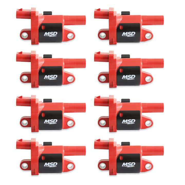 MSD 82688 Coil - Blaster Series - Gen V GDI Engine - Red - 8-Pack - Round
